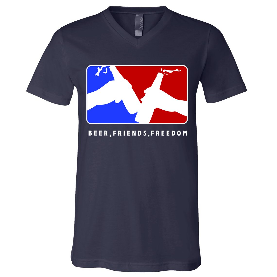 BFF Beer Friends Freedom V-Neck T-Shirt