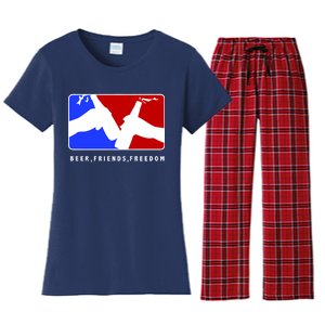 BFF Beer Friends Freedom Women's Flannel Pajama Set