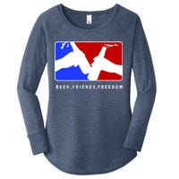 BFF Beer Friends Freedom Women's Perfect Tri Tunic Long Sleeve Shirt