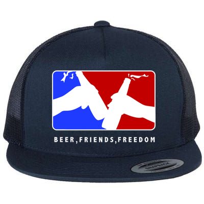 BFF Beer Friends Freedom Flat Bill Trucker Hat