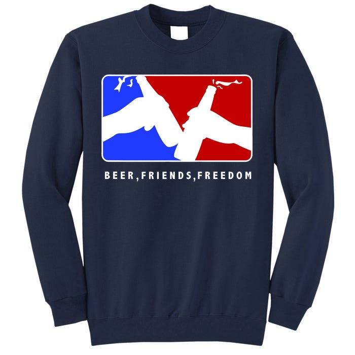 BFF Beer Friends Freedom Tall Sweatshirt