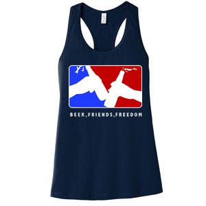 BFF Beer Friends Freedom Women's Racerback Tank