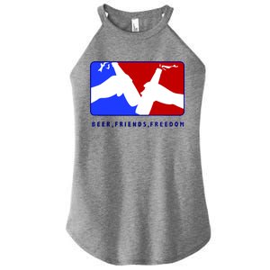 BFF Beer Friends Freedom Women's Perfect Tri Rocker Tank