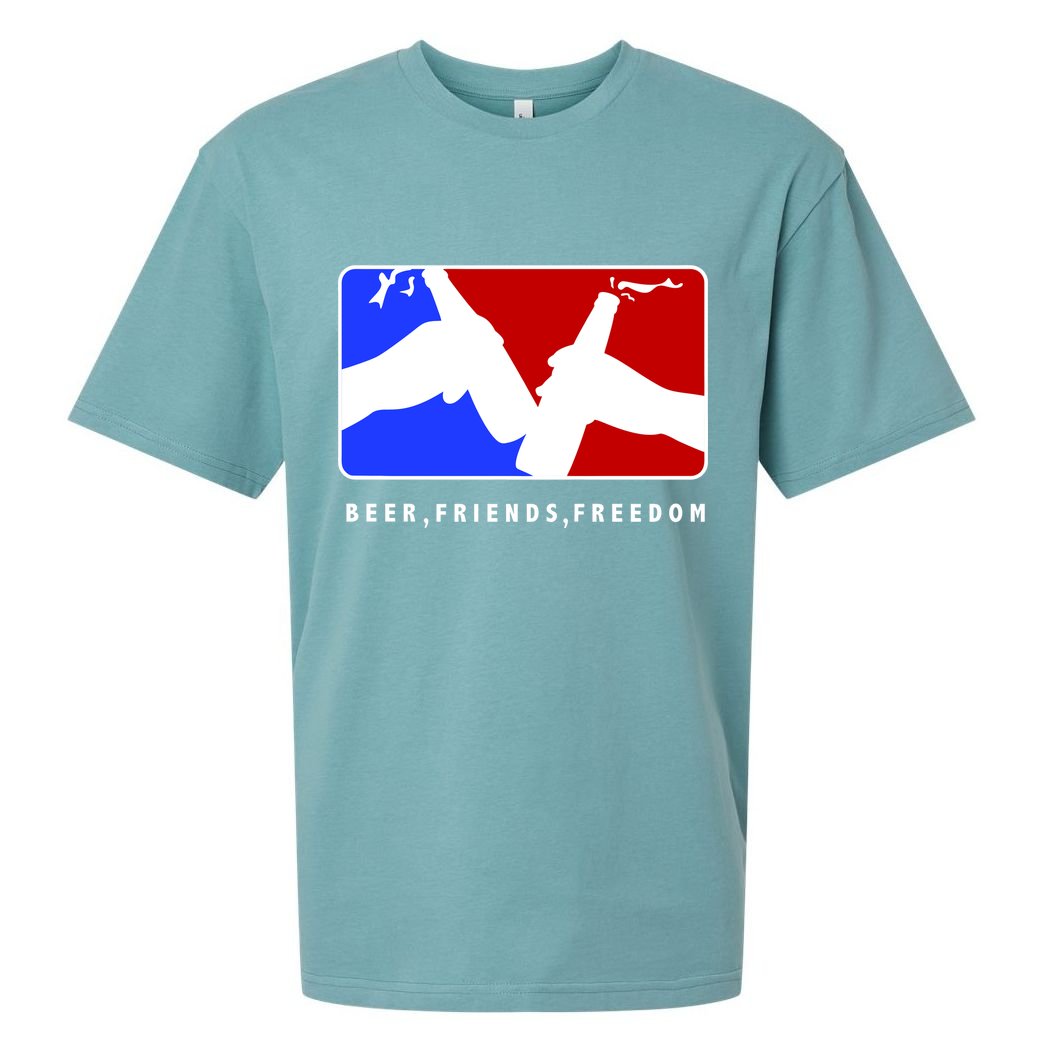 BFF Beer Friends Freedom Sueded Cloud Jersey T-Shirt