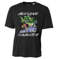 Bass Fishing FatherS Day Awesome Like My Daughter Cooling Performance Crew T-Shirt