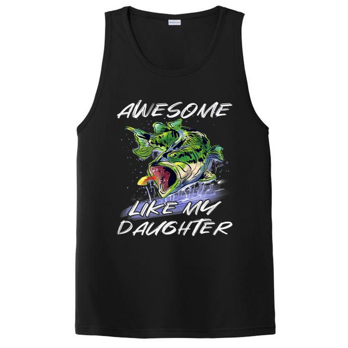 Bass Fishing FatherS Day Awesome Like My Daughter PosiCharge Competitor Tank