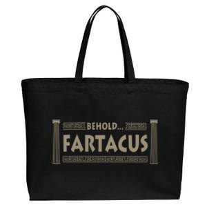 Behold Fartacus Fart Humorous Cotton Canvas Jumbo Tote