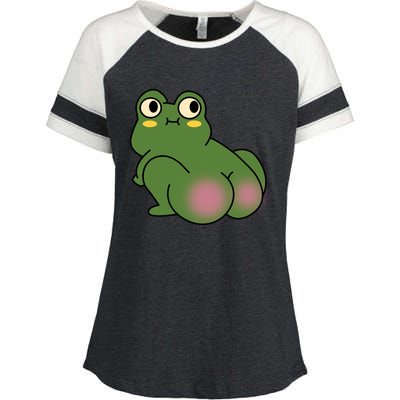 Butt Frog Funny FroggyS Flippered Fancy Enza Ladies Jersey Colorblock Tee