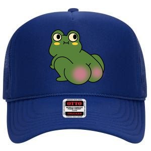 Butt Frog Funny FroggyS Flippered Fancy High Crown Mesh Back Trucker Hat