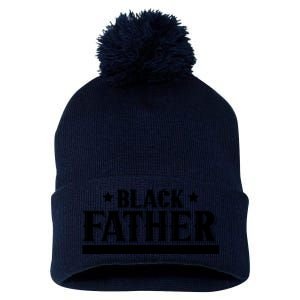 Black Father Father's Day Classic Pom Pom 12in Knit Beanie