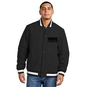 Black Father Father's Day Gift Insulated Varsity Jacket