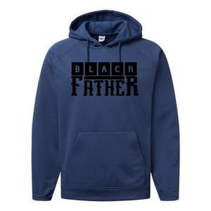 Black Father Father's Day Gift Performance Fleece Hoodie