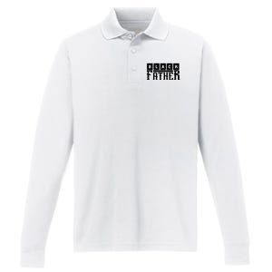 Black Father Father's Day Gift Performance Long Sleeve Polo