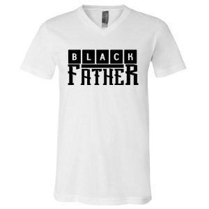 Black Father Father's Day Gift V-Neck T-Shirt