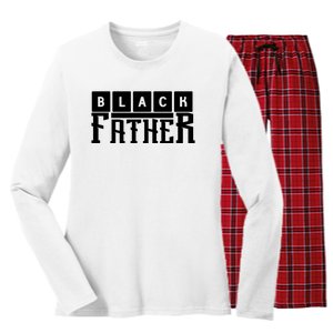 Black Father Father's Day Gift Women's Long Sleeve Flannel Pajama Set 