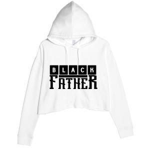 Black Father Father's Day Gift Crop Fleece Hoodie