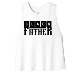 Black Father Father's Day Gift Women's Racerback Cropped Tank