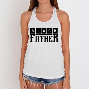 Black Father Father's Day Gift Women's Knotted Racerback Tank