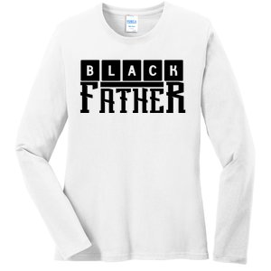 Black Father Father's Day Gift Ladies Long Sleeve Shirt