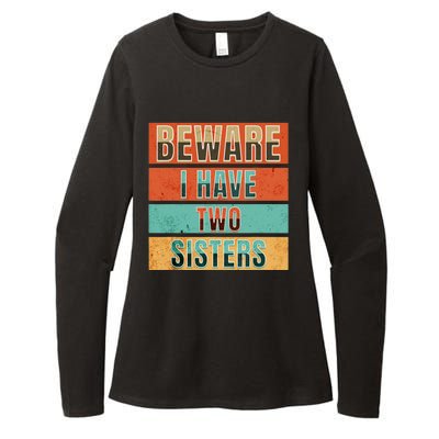 Beware Funny Family Womens CVC Long Sleeve Shirt