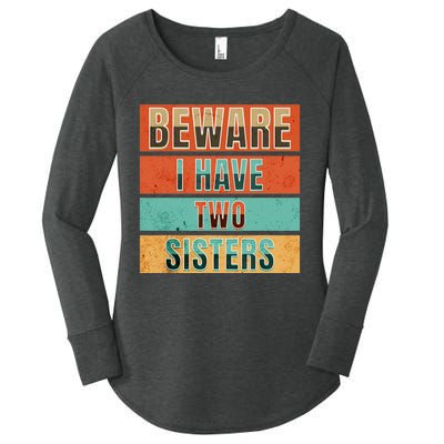 Beware Funny Family Women's Perfect Tri Tunic Long Sleeve Shirt