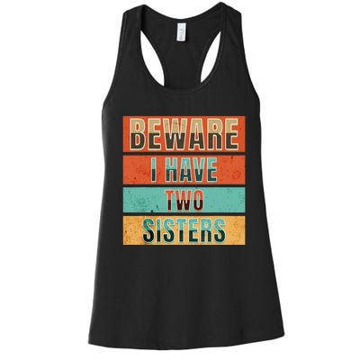 Beware Funny Family Women's Racerback Tank