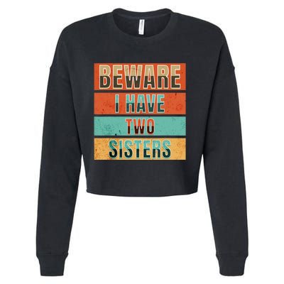 Beware Funny Family Cropped Pullover Crew