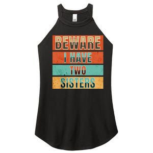 Beware Funny Family Women's Perfect Tri Rocker Tank