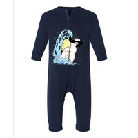 Beard Flip Funny Christmas Gift Infant Fleece One Piece