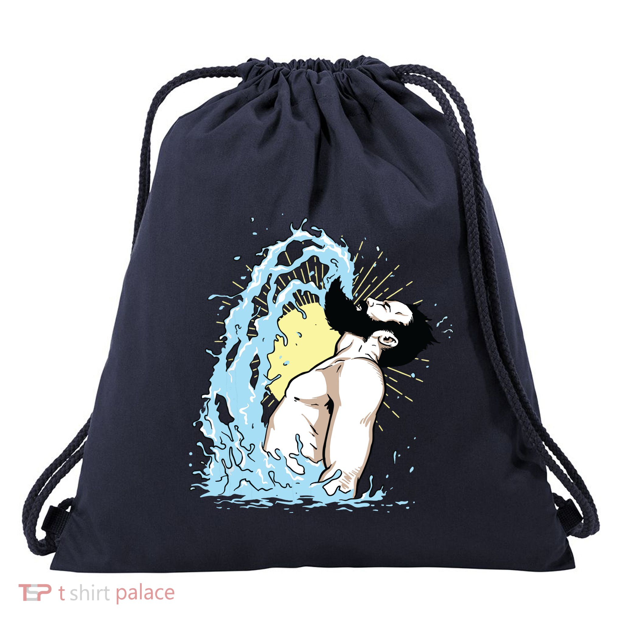Beard Flip Funny Christmas Gift Drawstring Bag