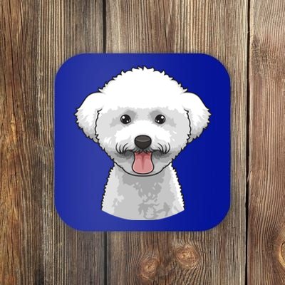 Bichon Frise Face Cute Bichon Frise Dog Funny Design Funny Gift Coaster