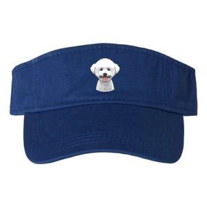 Bichon Frise Face Cute Bichon Frise Dog Funny Design Funny Gift Valucap Bio-Washed Visor