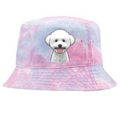 Bichon Frise Face Cute Bichon Frise Dog Funny Design Funny Gift Tie-Dyed Bucket Hat