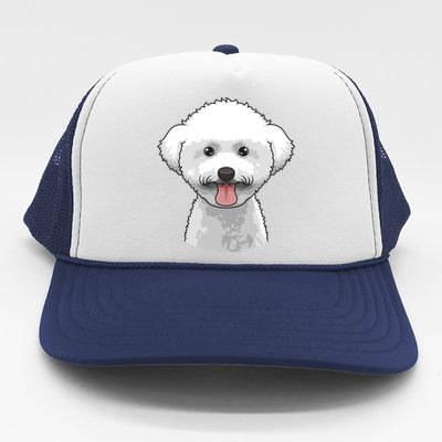 Bichon Frise Face Cute Bichon Frise Dog Funny Design Funny Gift Trucker Hat