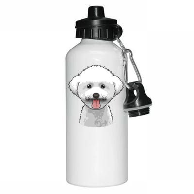 Bichon Frise Face Cute Bichon Frise Dog Funny Design Funny Gift Aluminum Water Bottle