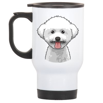 Bichon Frise Face Cute Bichon Frise Dog Funny Design Funny Gift Stainless Steel Travel Mug