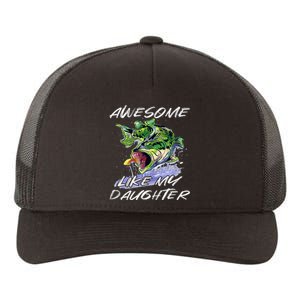 Bass Fishing Father's Day Awesome Like My Daughter Yupoong Adult 5-Panel Trucker Hat