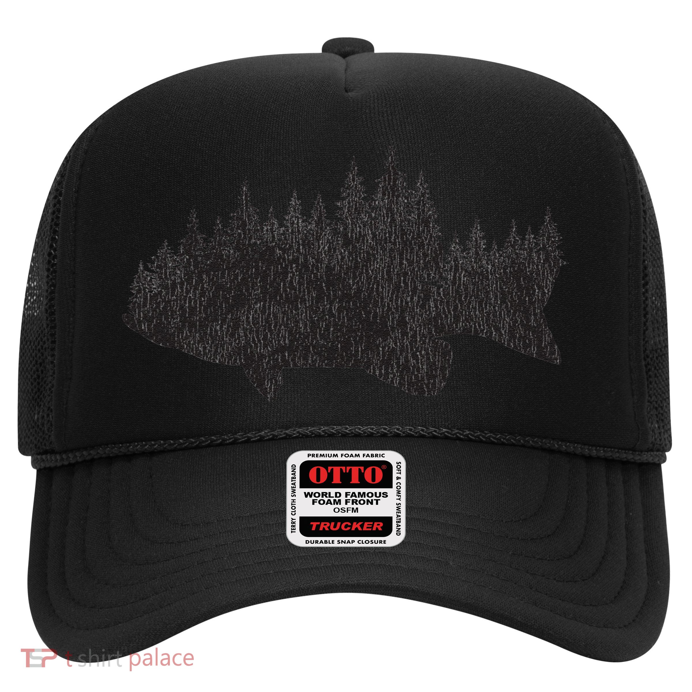 Bass Fishing Forest Largemouth Smallmouth Fisherman Trucker Hat