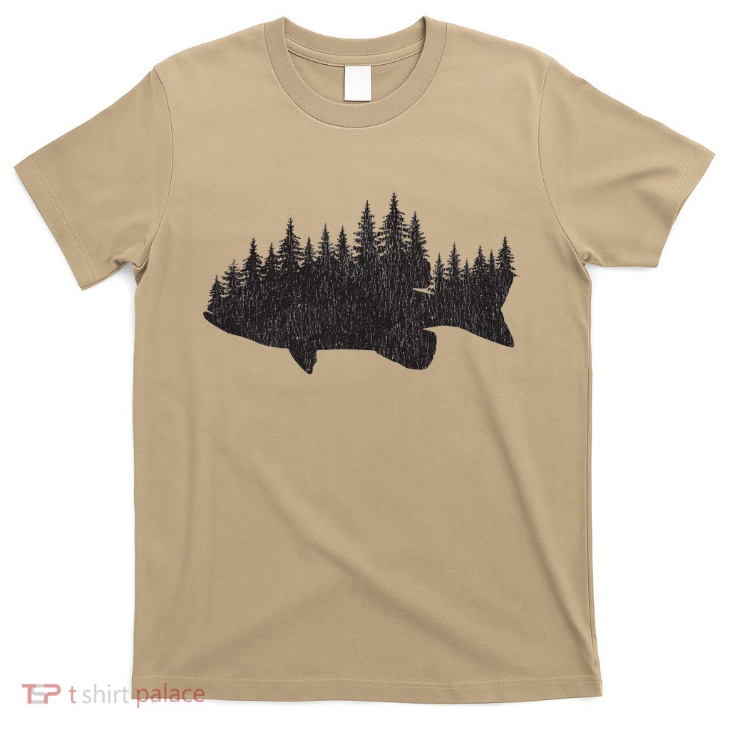 Bass Fishing Forest Largemouth Smallmouth Fisherman T-Shirt