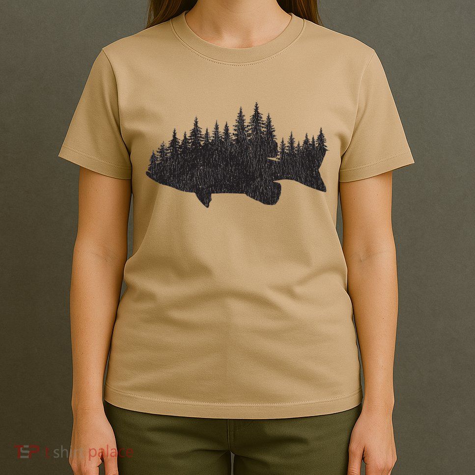 Bass Fishing Forest Largemouth Smallmouth Fisherman T-Shirt