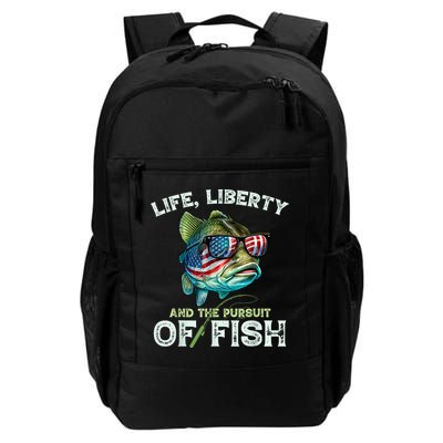 Bass Fish Fishing 4th Of July Fourth American Flag Bass Dad Backpack
