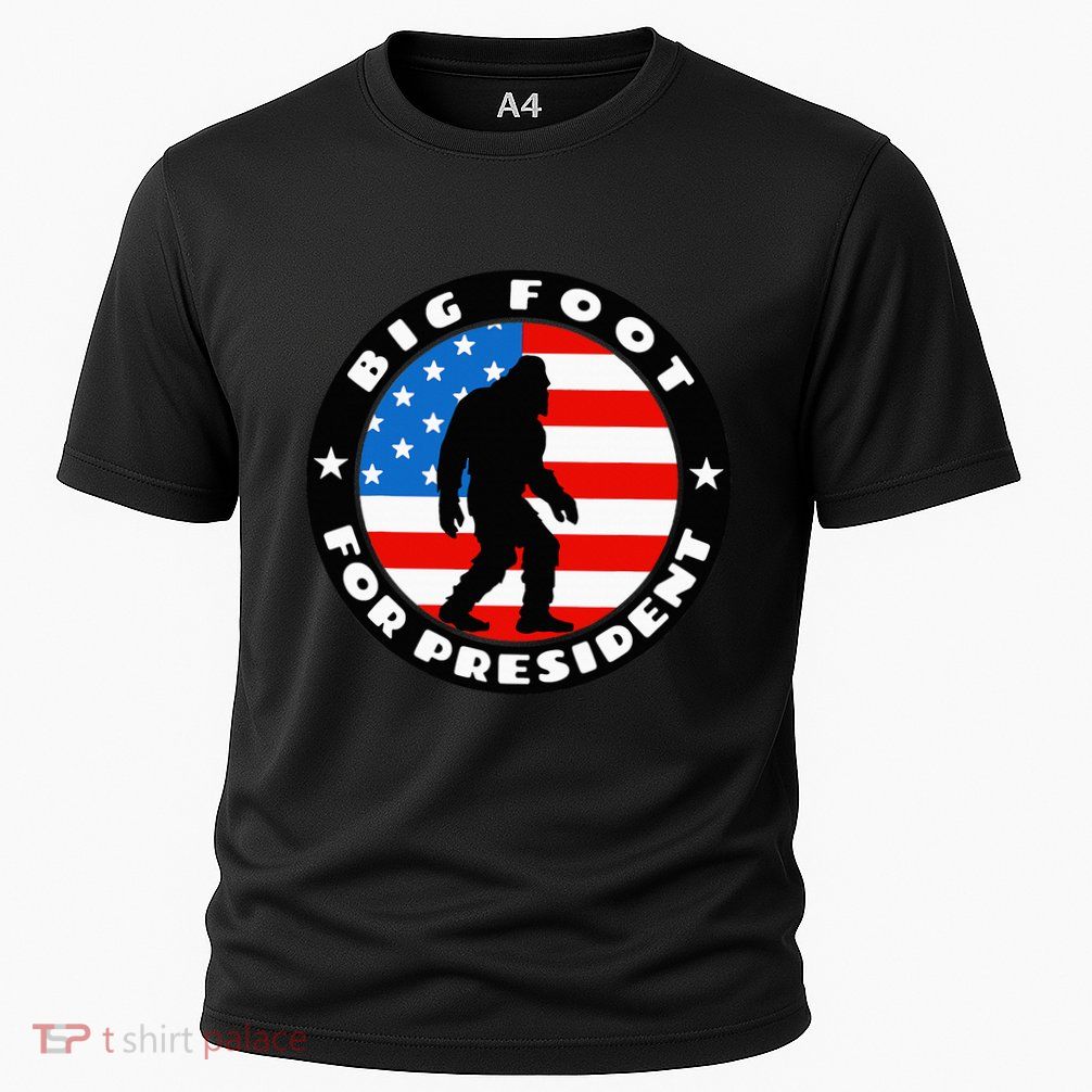 Big Foot For President Usa Flag Sasquatch Silhouette Performance Shirt