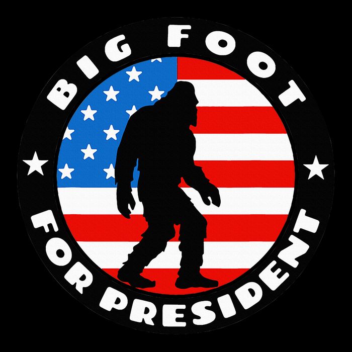 Big Foot For President Usa Flag Sasquatch Silhouette Bucket Hat