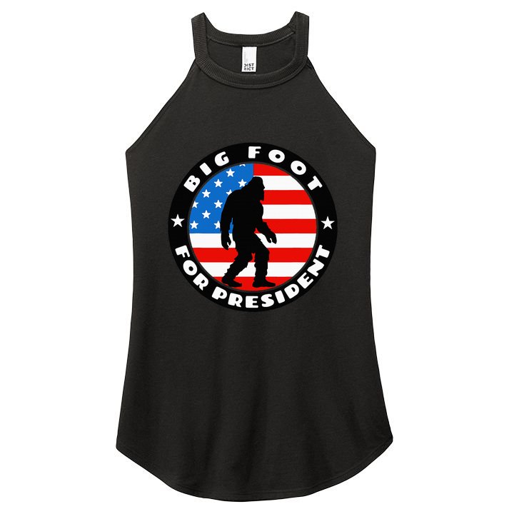 Big Foot For President Usa Flag Sasquatch Silhouette Women's Perfect Tri Rocker Tank