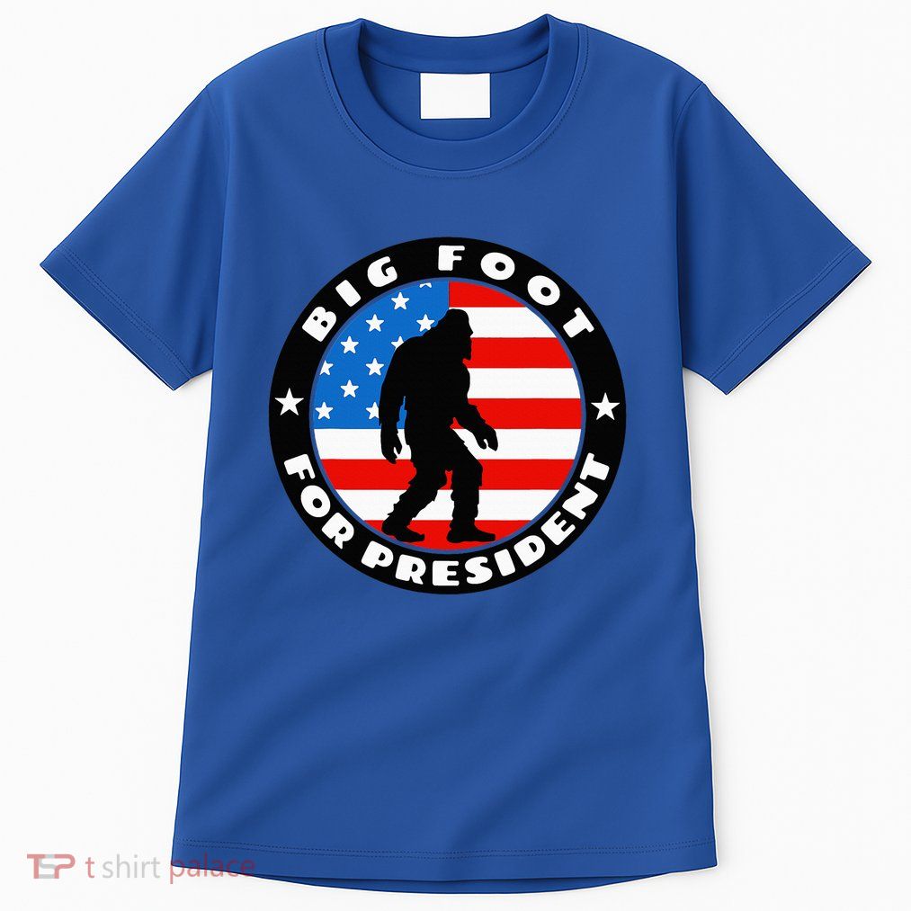 Big Foot For President Usa Flag Sasquatch Silhouette Tall T-Shirt