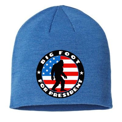 Big Foot For President Usa Flag Sasquatch Silhouette Sustainable Beanie