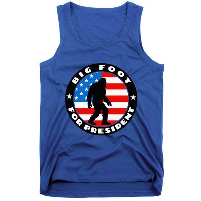 Big Foot For President Usa Flag Sasquatch Silhouette Tank Top