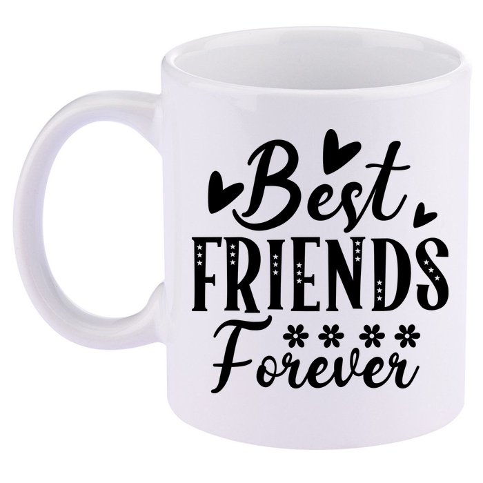 Best Friends Forever01 11oz C Handle Ceramic Mug