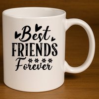 Best Friends Forever01 11oz C Handle Ceramic Mug