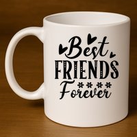 Best Friends Forever01 11oz C Handle Ceramic Mug
